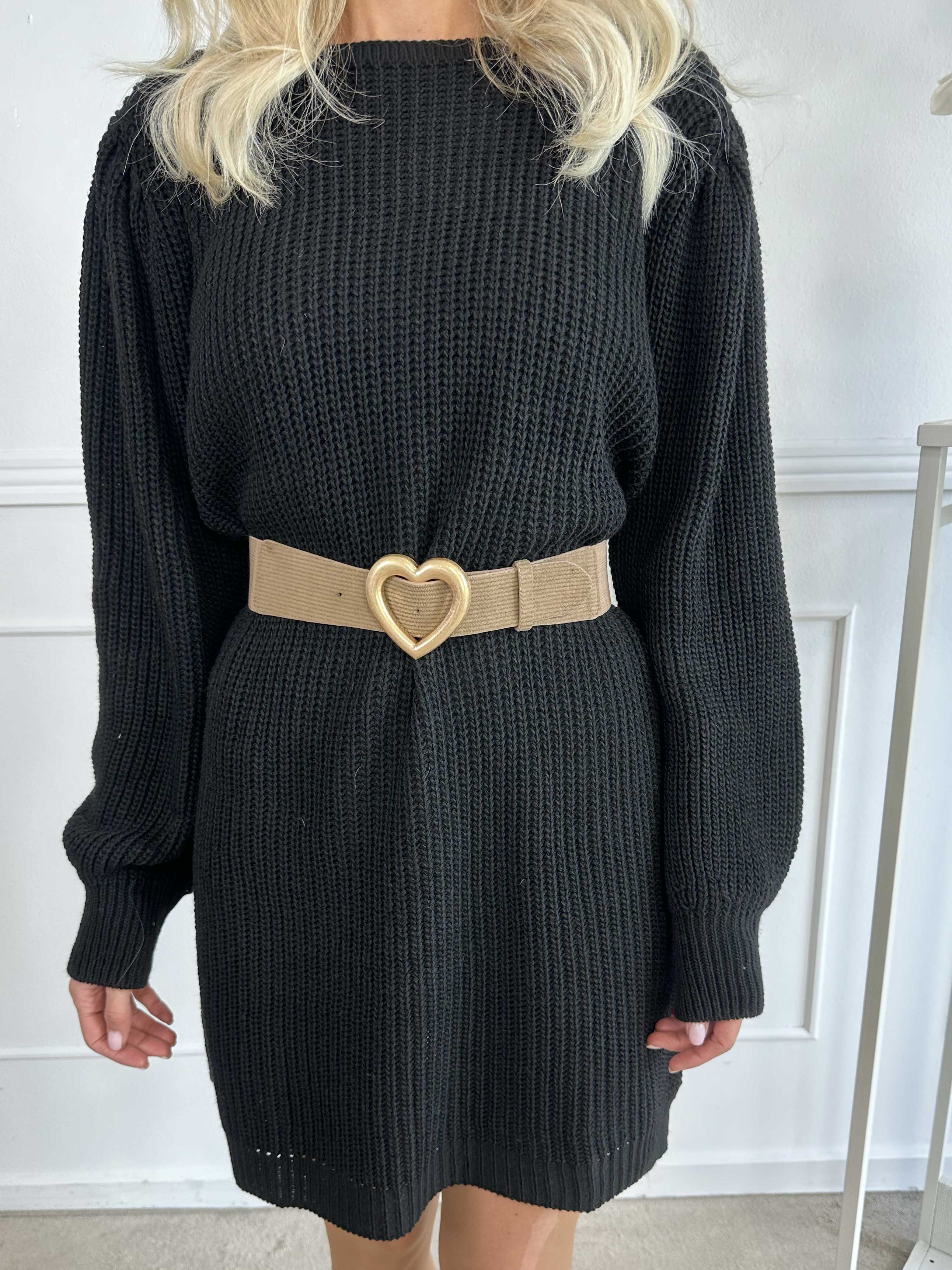 Lidija - Sødt elastisk bælte med hjertespænde